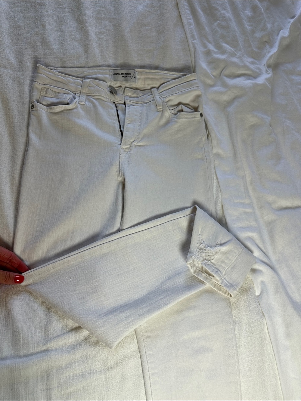 Just Black Women's White Skinny Jeans